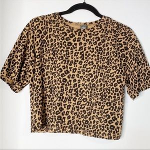 WILD FABLE cropped cheetah tee